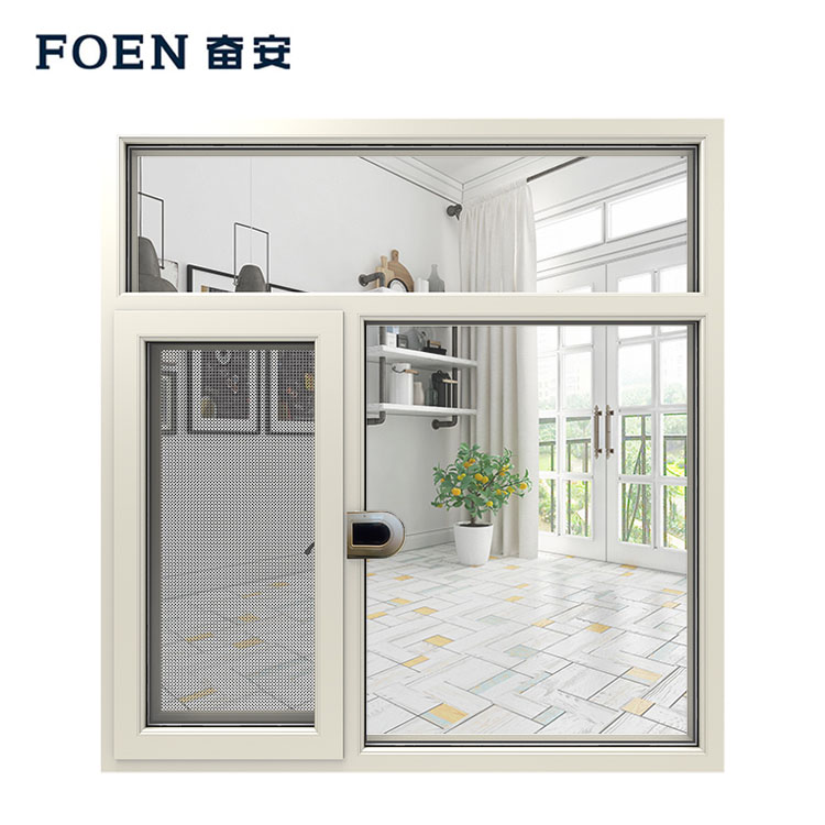 Aluminum soundproof horizontal casement windows