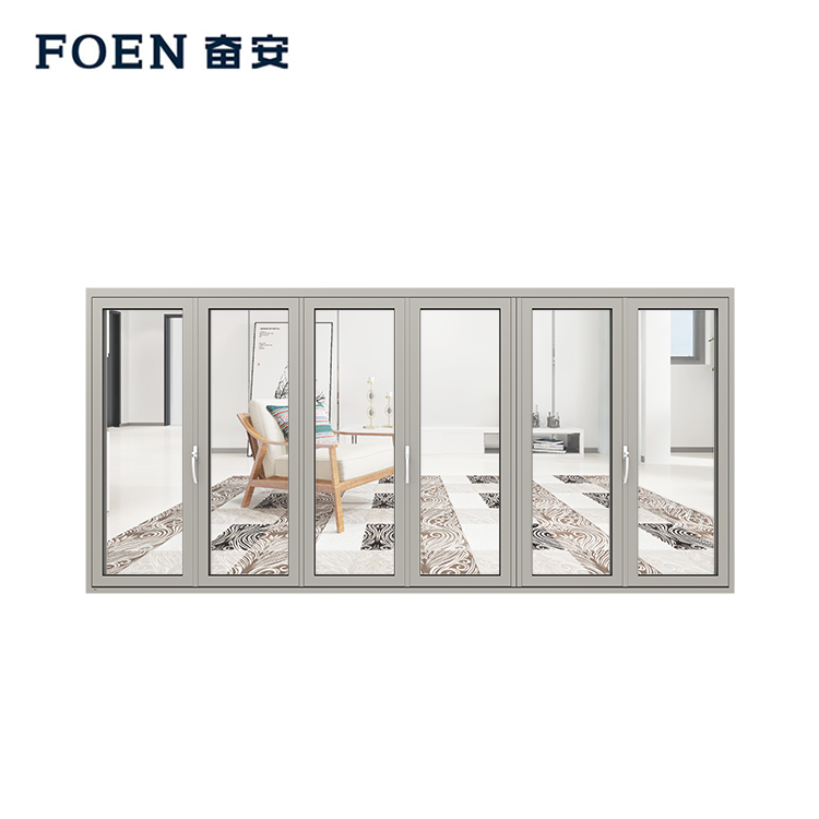 top quality silver internal aluminium bifold doors